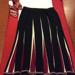 Colorful pleaded skirts