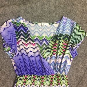 Women's colorful v-neck dress