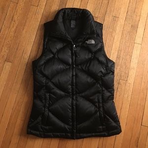 Black North Face winter vest