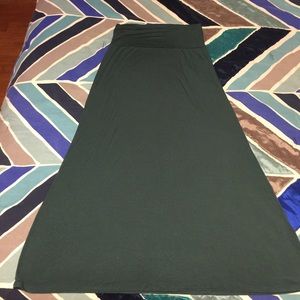 Large forest green Maxi skirt