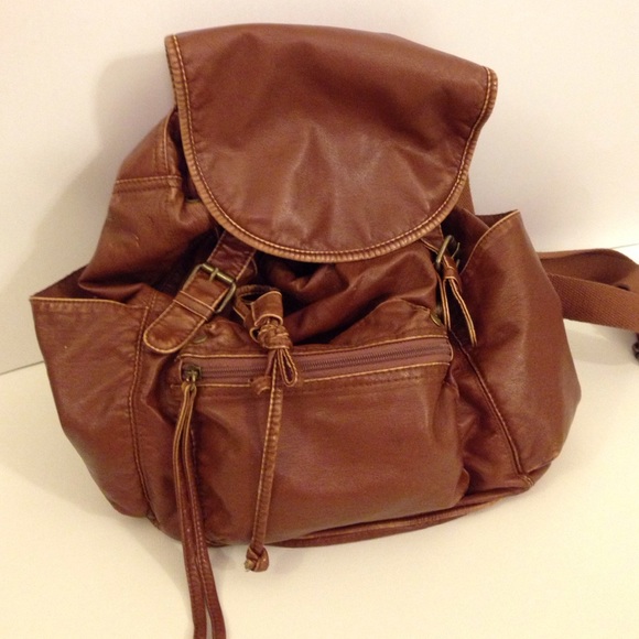 Brown backpack purse