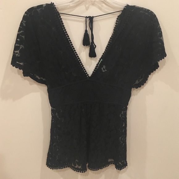 Black lace blouse - Picture 2 of 4