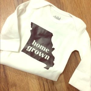 HOME GROWN MISSOURI Onesie Newborn Long Sleeve New