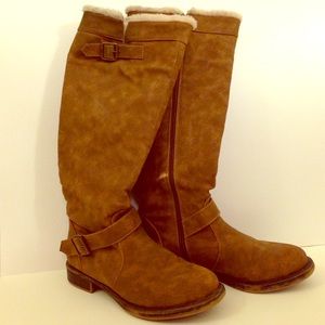 Brown tall boots