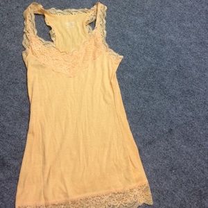 Laced peach camisole
