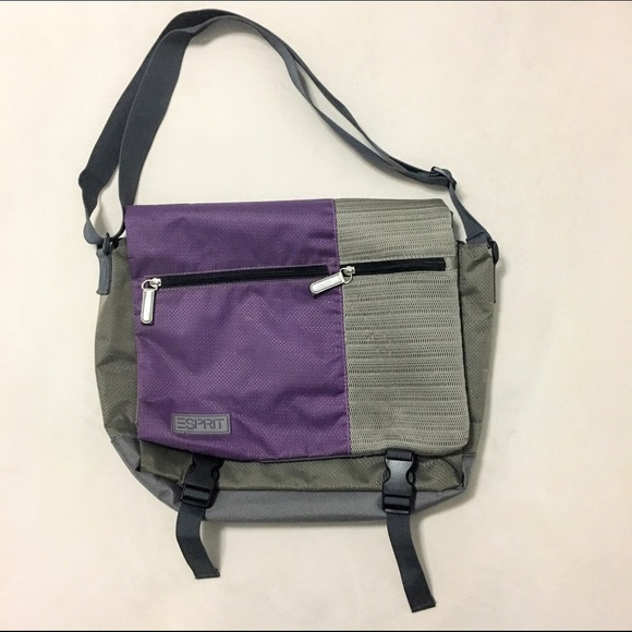 Esprit Purple & Gray shoulder/messenger bag