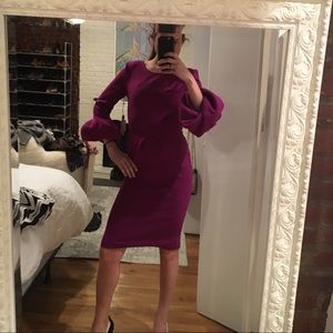 Issues New York - magenta midi dress