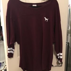 PINK Victoria Secret maroon Shirt
