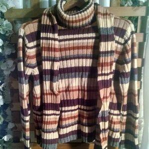 Warm sweater with scarf