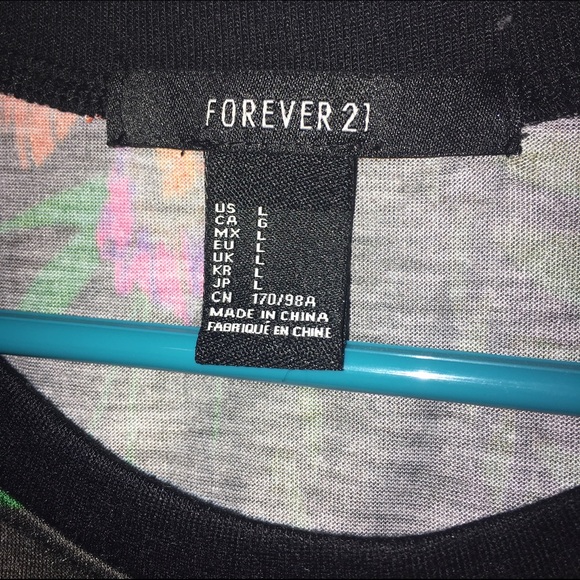 Floral jersey Crop top - Picture 3 of 3