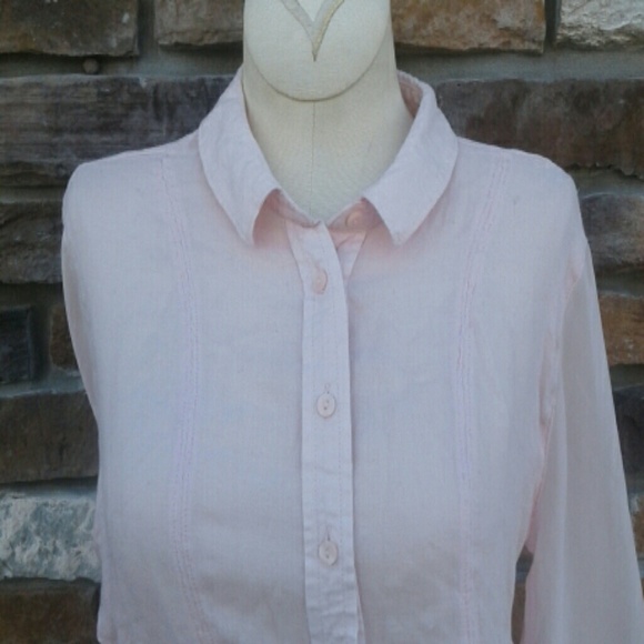AEO Pink Button Up Top