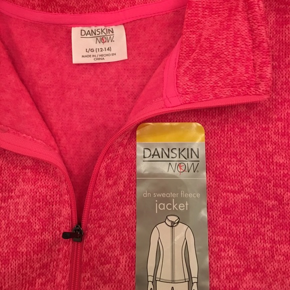 Super Charge Pink Sweater Fleece Jacket Lg New - Picture 2 of 2
