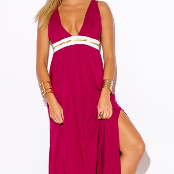 Plum maxi dress