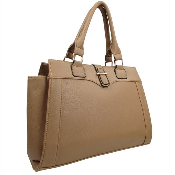 Tan satchel bag