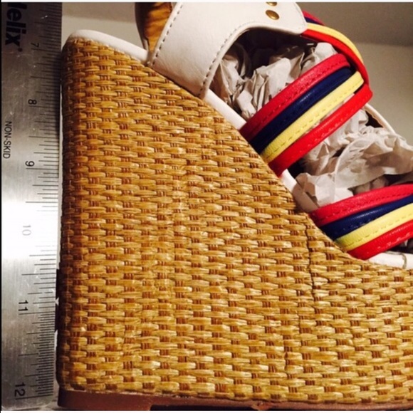 New Colorful Strappy Wedges - Picture 2 of 3