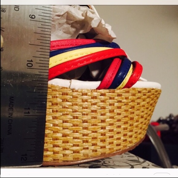 New Colorful Strappy Wedges - Picture 3 of 3