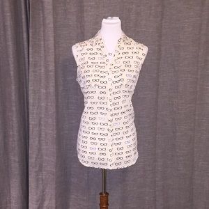 Ann Taylor sleeveless novelty Blouse