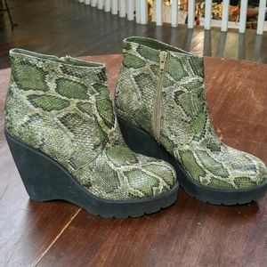 Urban Outfitters snake bootties