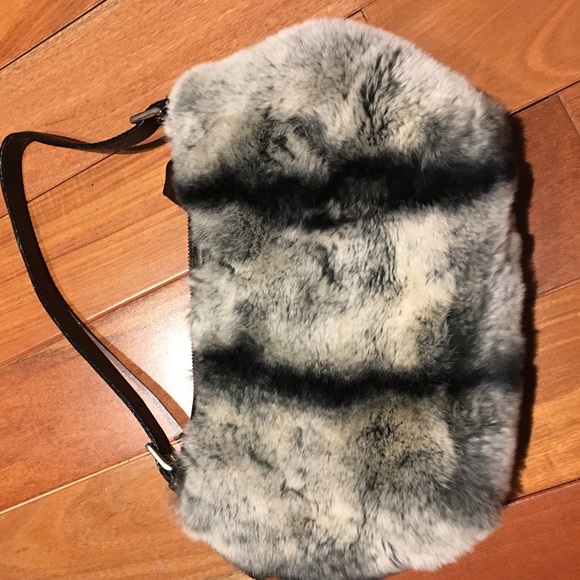 Paola by pdl - rabbit fur bag