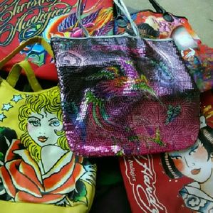 Ed hardy totes $ 25each