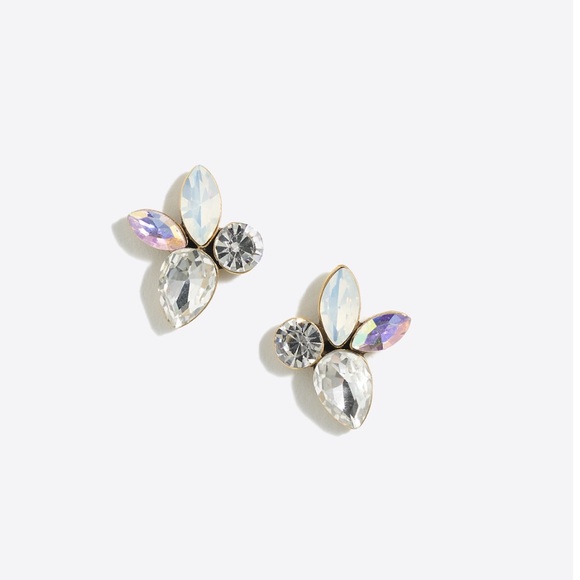 J. CREW ASYMMETRICAL CLUSTER EARRINGS - Picture 2 of 2