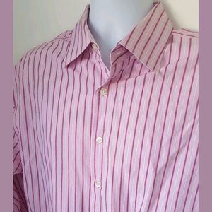 Thomas PINK Men's Slim Fit French Cuff Dress Shirt