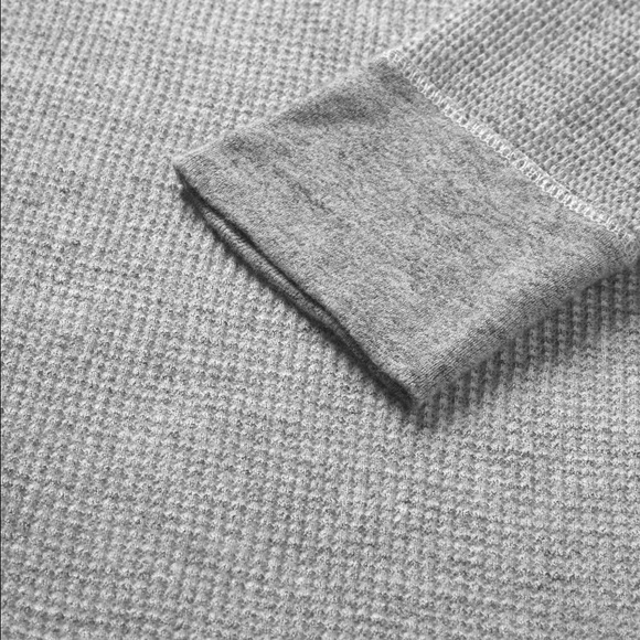 J.CREW WALLACE & BARNES GRAY WAFFLE KNIT THERMAL - Picture 3 of 4