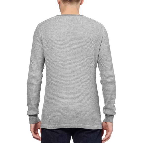 J.CREW WALLACE & BARNES GRAY WAFFLE KNIT THERMAL - Picture 4 of 4