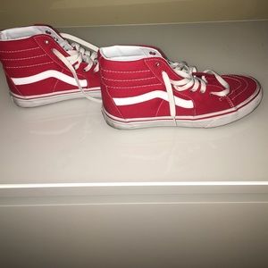 High Top Red Vans Women's Size 9