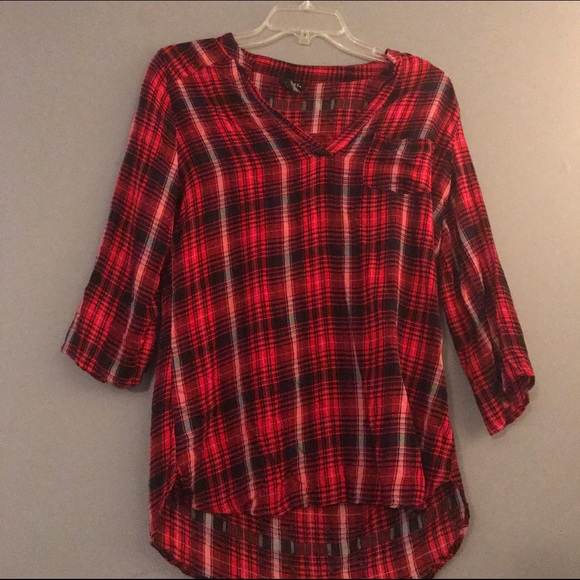 Red and Black Plaid Top Rue21