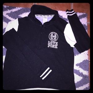 Vs pink varsity zip crew