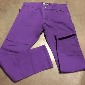 MENS purple denim jeans .., W36 L32