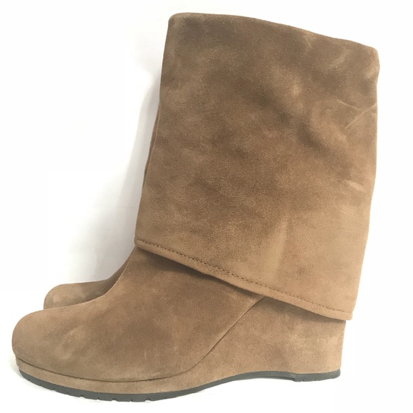 SOLD PRADA Suede Wedge Booties - Picture 3 of 8