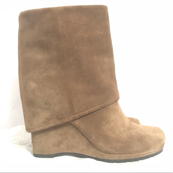SOLD PRADA Suede Wedge Booties - Picture 5 of 8
