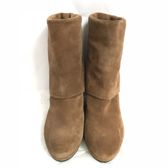 SOLD PRADA Suede Wedge Booties - Picture 6 of 8