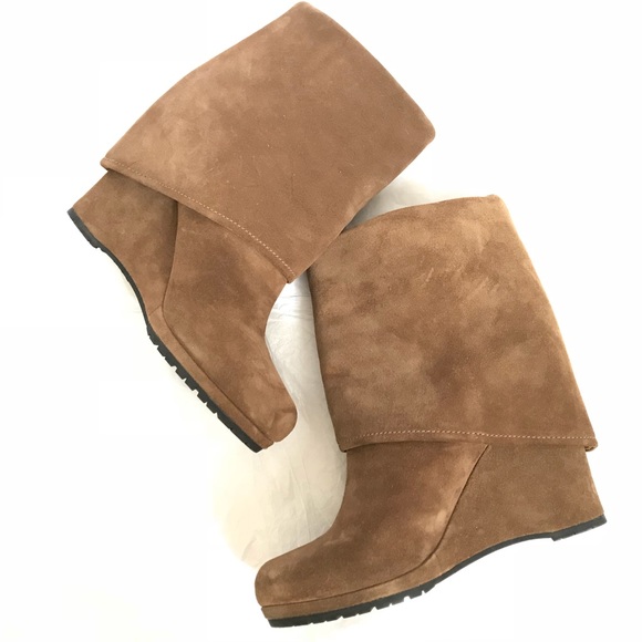 SOLD PRADA Suede Wedge Booties - Picture 7 of 8