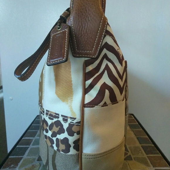 COACH Canvas & Leather Patchwork Handbag - Picture 3 of 4