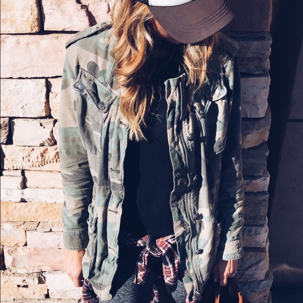 Free People camo surplus jacket
