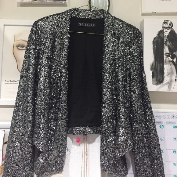 silver sequin jacket