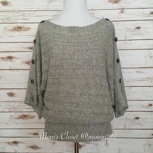 Vertigo Paris Grey Button Top
