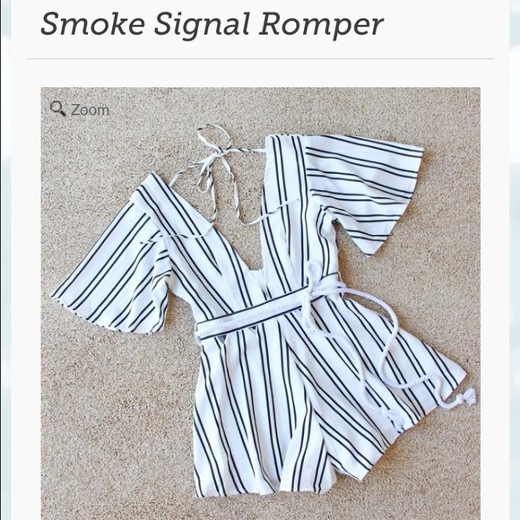Black and White Stripe Romper
