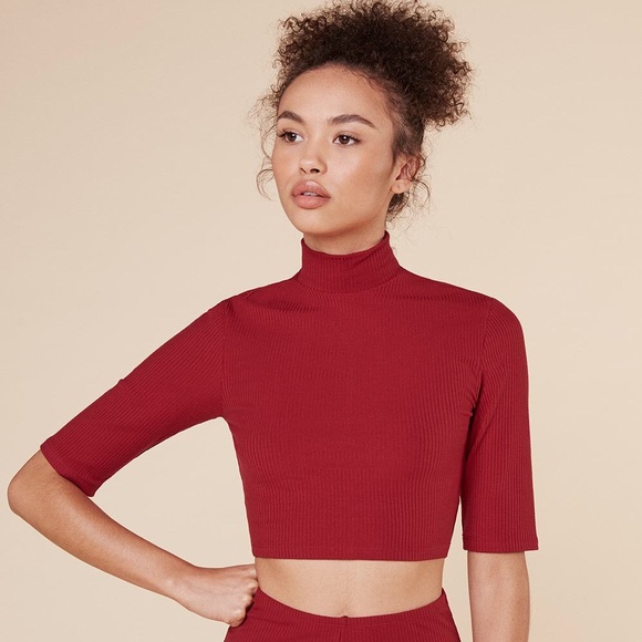 Reformation Paxton Two Piece Cherry Crop Top