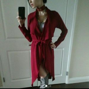 Cranberry Red Duster / Lightweight Coat S/M