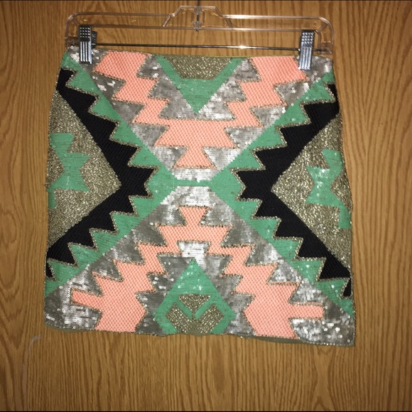 Embellished Mini Skirt