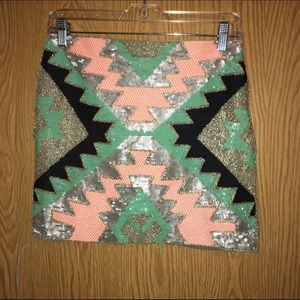 Embellished Mini Skirt