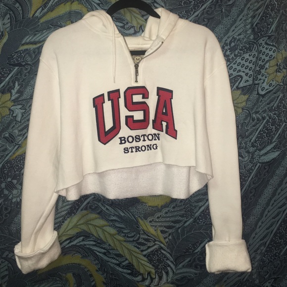 USA cropped hoodie