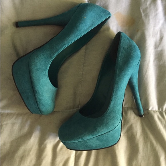 Teal colored heels