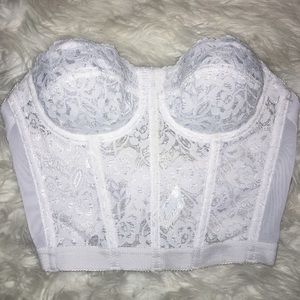 Nasty Gal Lace Unlined Bustier Corset Bralette Top