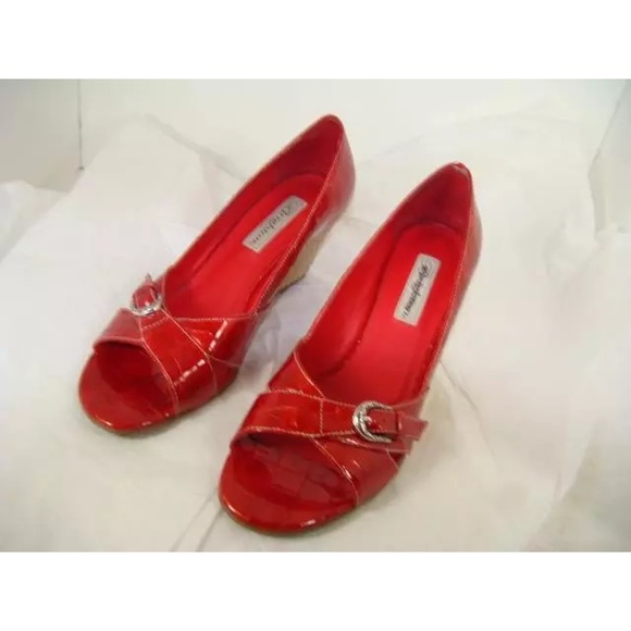 Brighton red patent leather shoes