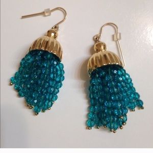 Kate spade Chandelier  bluish - green earrings